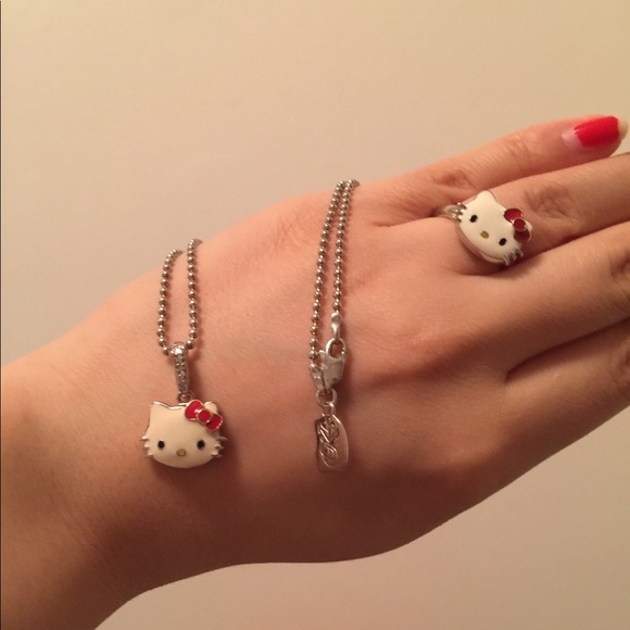 18k Hello Kitty Kimora Lee Simmons necklace set - Picture 3 of 8